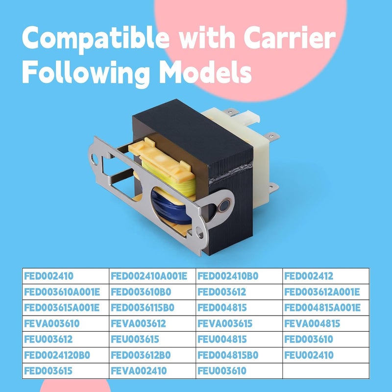 GLOXTED HT01CN241 Transformer 208/240V to 24V 40VA Compatible with Carrier Payne SmartComfort Replacement for ICP Heil for Tempstar for Comfortmaker for Arcoaire HVAC Replace 1172028 BE28316007 - Image 4